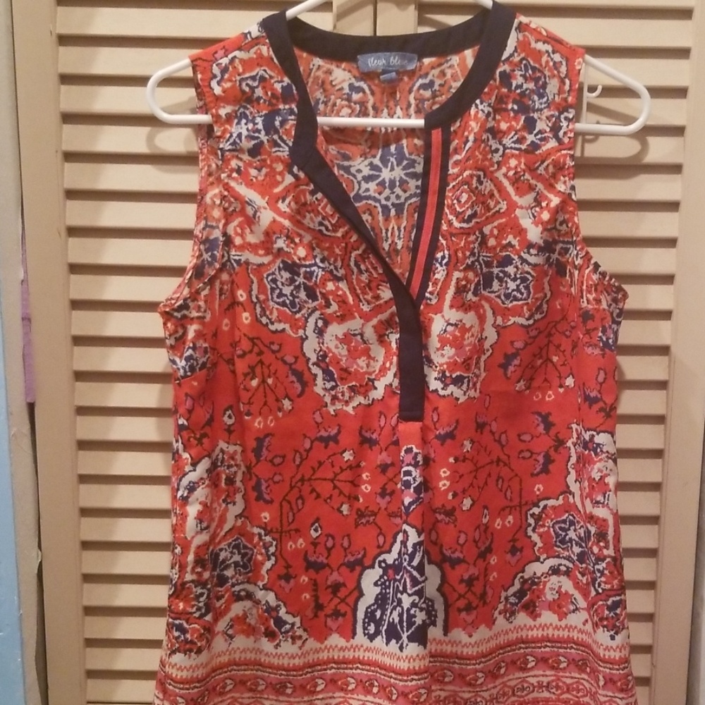 Fleur bleve tank top small